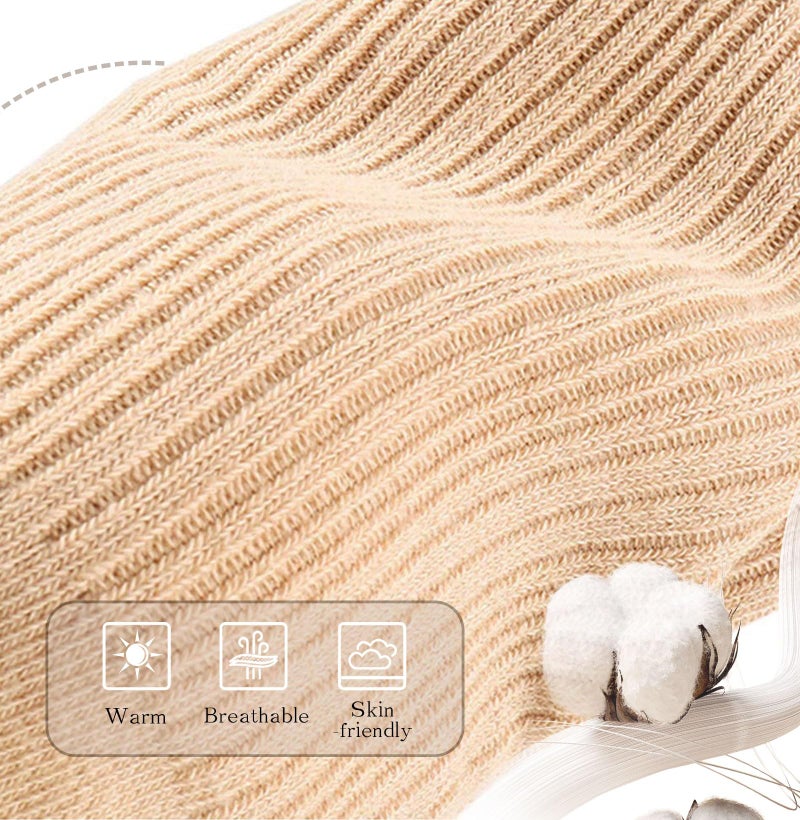 CHUNG Toddlers Little Girls Autumn Winter Cotton Footed Tights Stretchy Soft Leggings Stockings,5-6 Years,Beige - Image 4